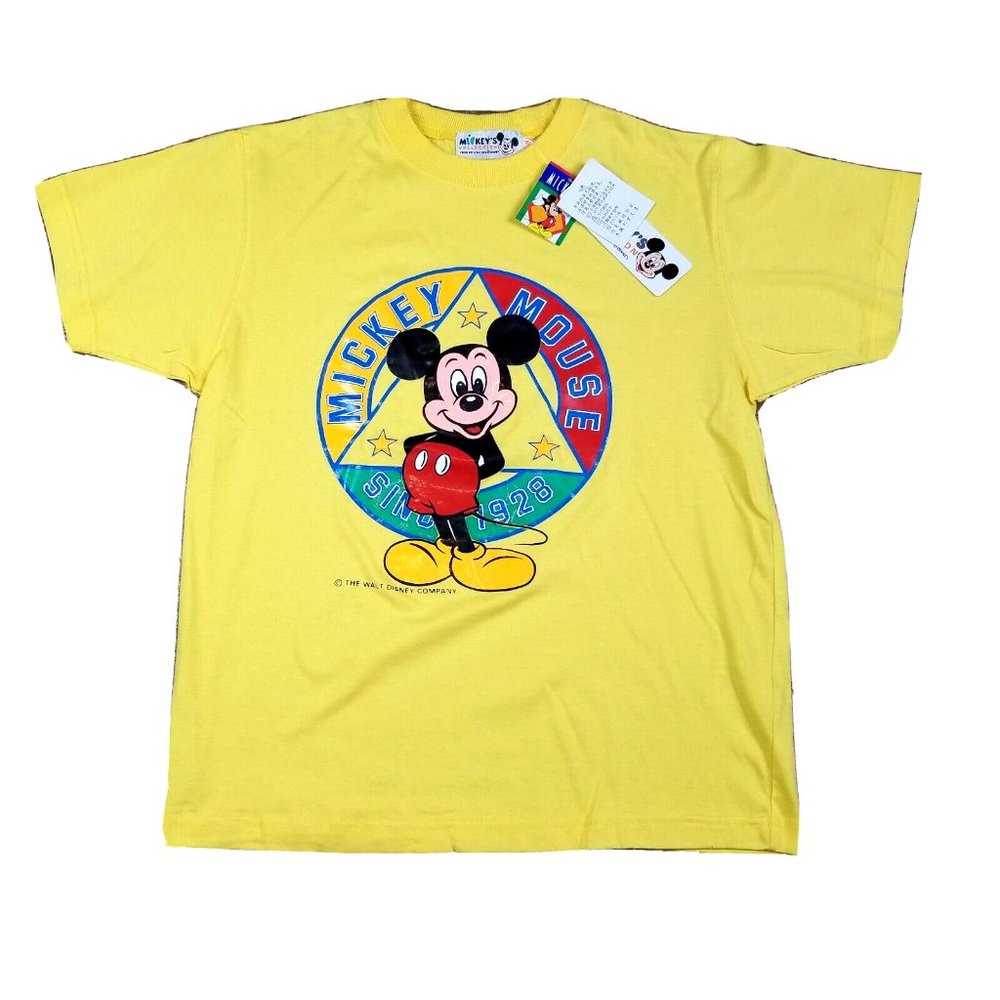 Vintage Disney Mickey's Collection Mouse Men's Size Small Hong Kong 1928 New 80s